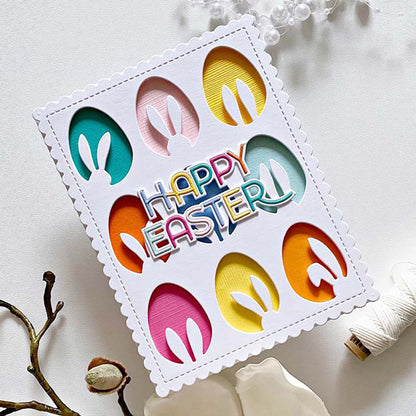 Easter Bunny Ear Eggs Background Board Cutting Dies