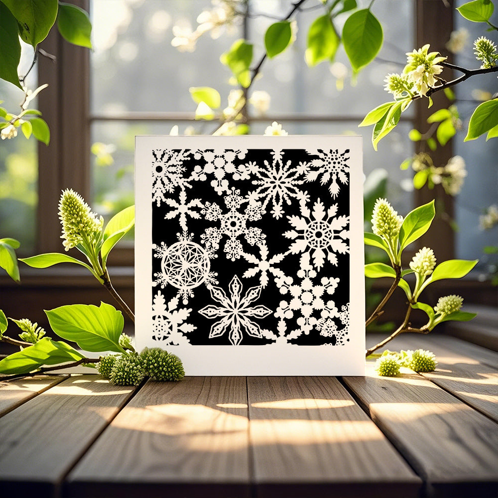 Snowflake Pattern DIY Painting Hollow Stencil