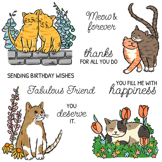 Cute Cats Dies & Stamps Set
