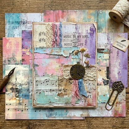 A5 Oil Painting Textures Journal Scrapbook Paper