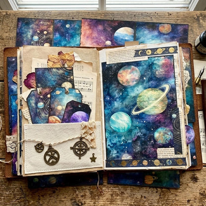 A5 Starry Sky Universe Journal Scrapbook Paper