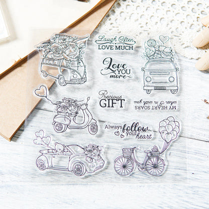 Valentine's Day Car Clear Stamps