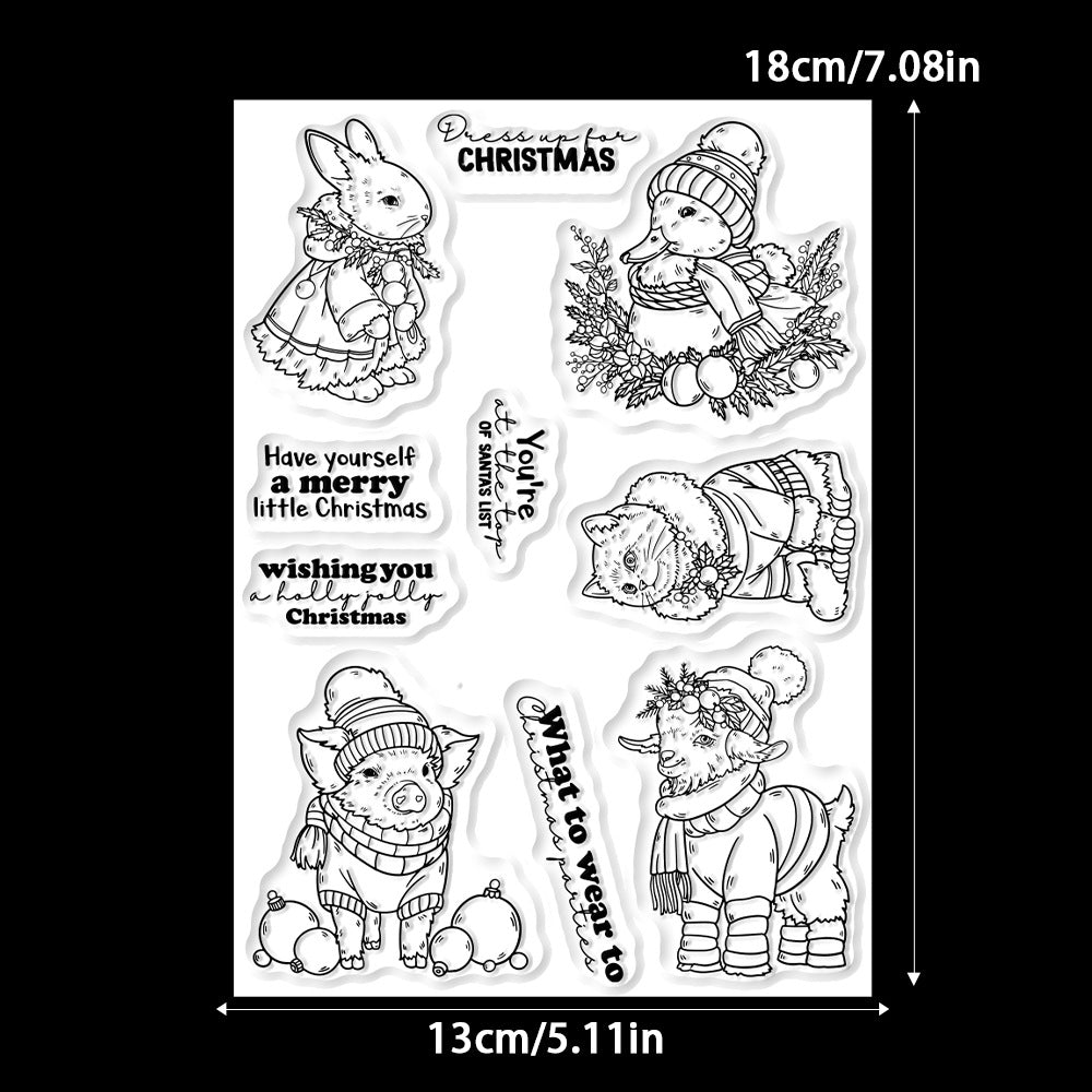 Christmas Animals Clear Stamps