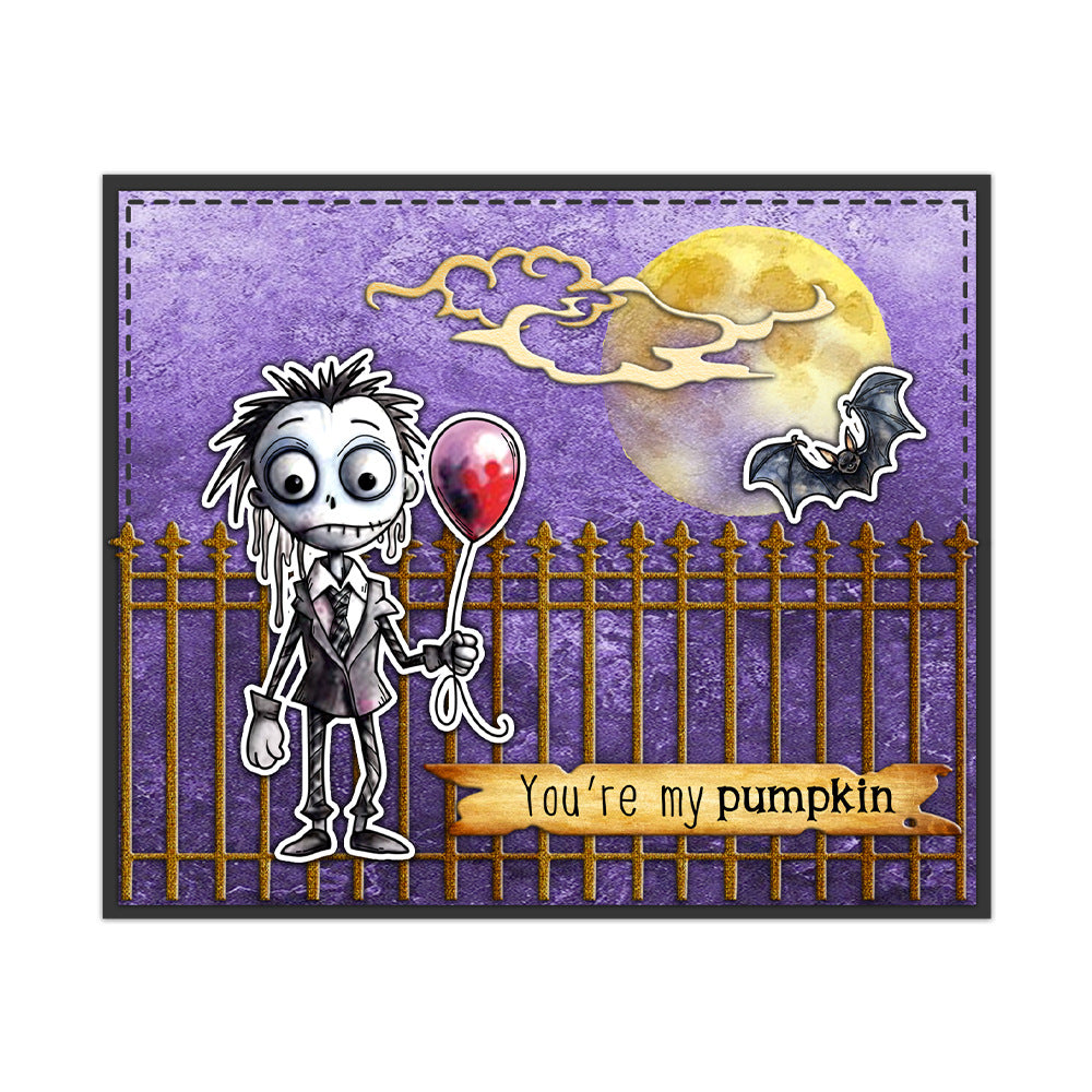 Halloween Theme Dies & Stamps Set