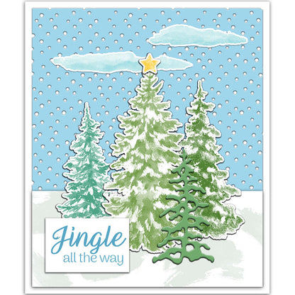 Christmas Tree Dies & Stamps Set