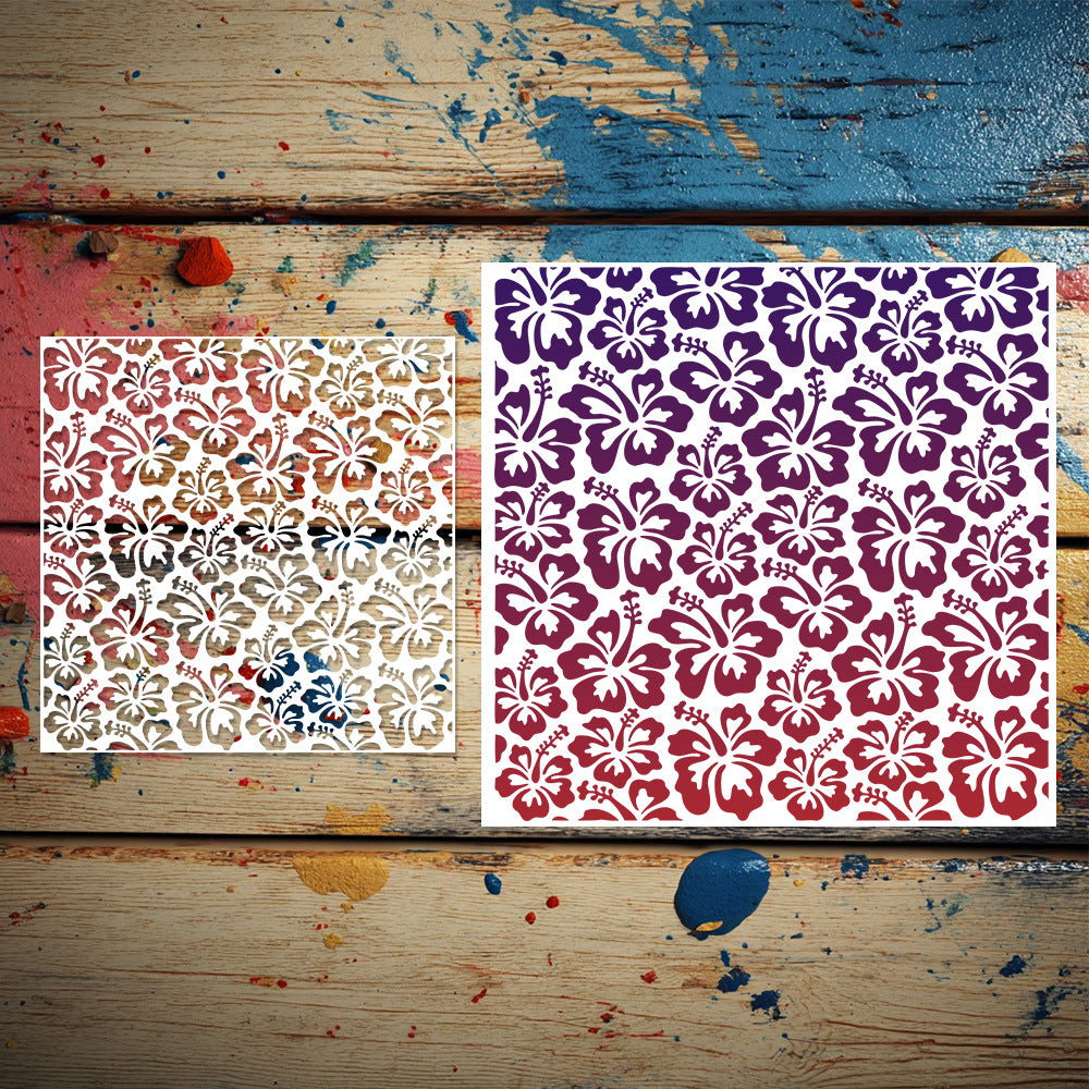 Floral Pattern DIY Painting Hollow Stencil