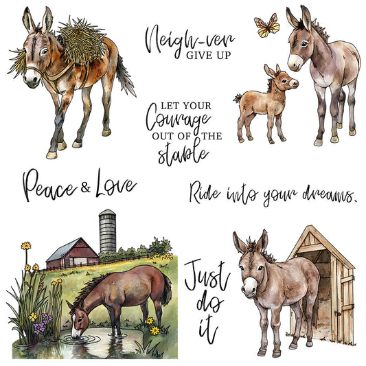 Animal Horse Clear Stamps