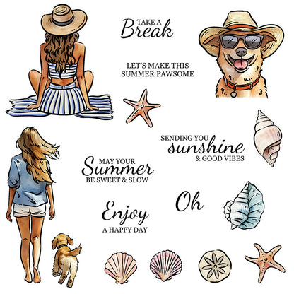 Summer Beach Clear Stamps