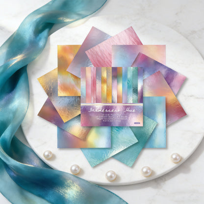 24PCS 6" Iridescent Hue Scrapbook Paper & Cardstock