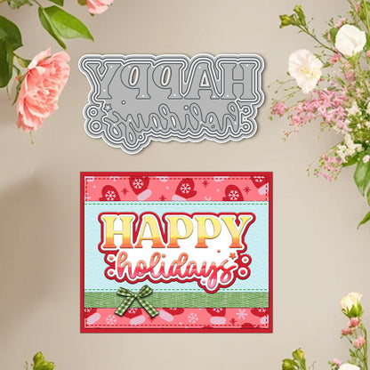 "Happy Holidays" Words Metal Cutting Dies
