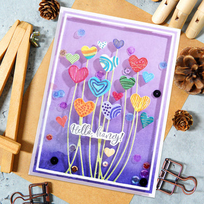 Love Balloon Background Board Cutting Dies
