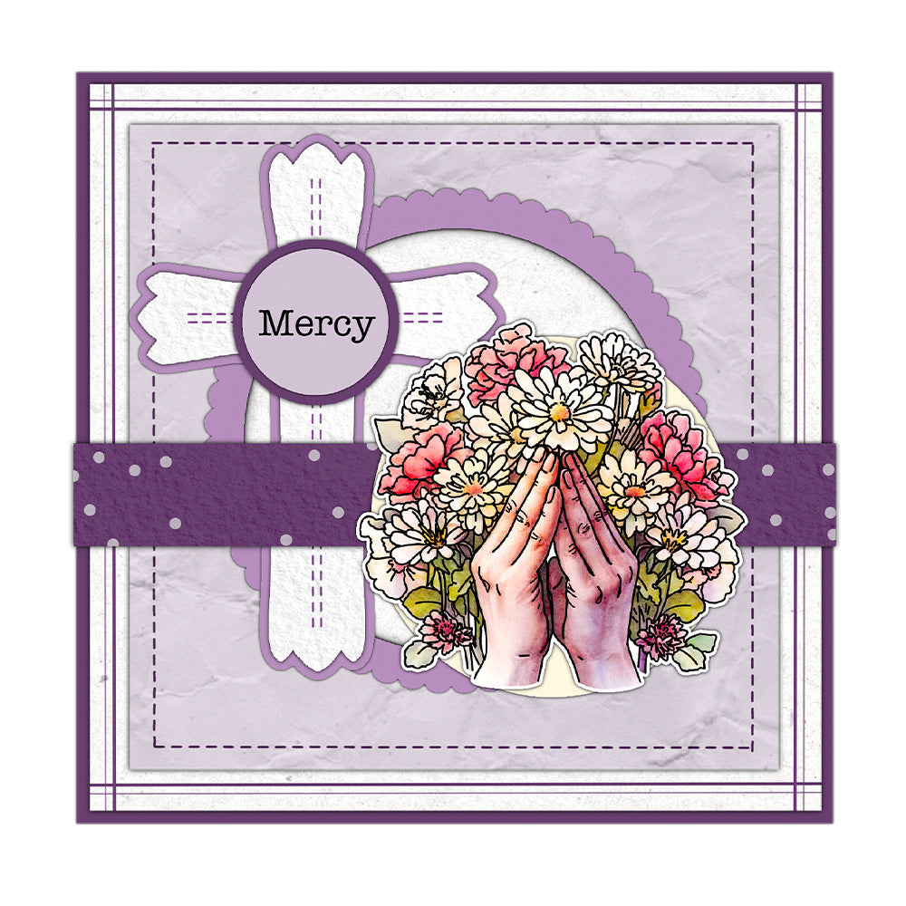 Cross Flowers Dies & Stamps Set