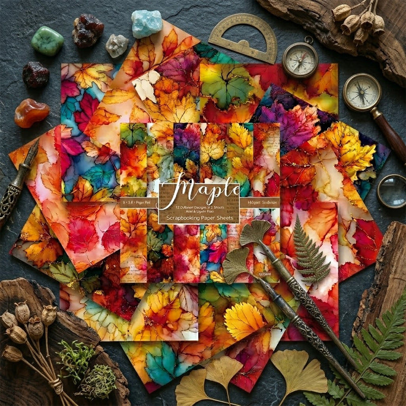 24PCS 6" Maple Scrapbook Paper & Cardstock
