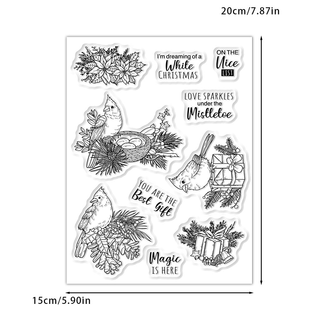 Christmas Bird Clear Stamps