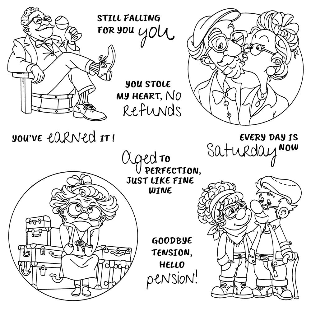 Retirement Life Dies & Stamps Set