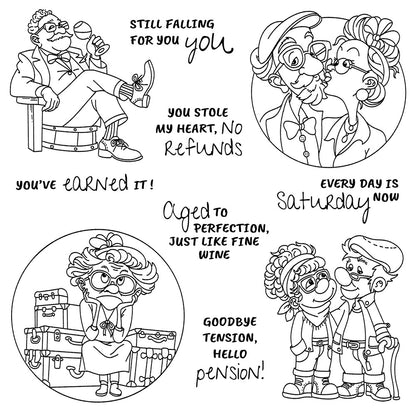 Retirement Life Dies & Stamps Set