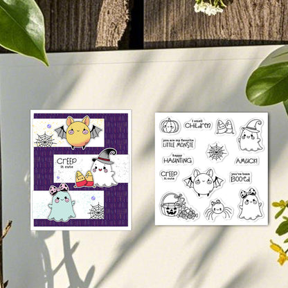 Halloween Ghost Dies & Stamps Set