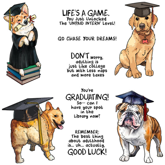 Graduation Puppy Clear Stamps