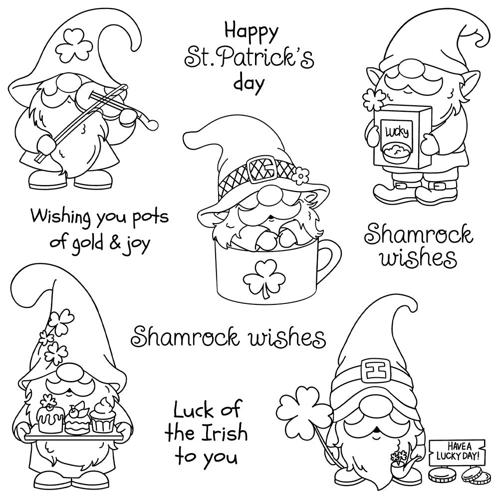 St. Patrick's Gnomes Clear Stamps