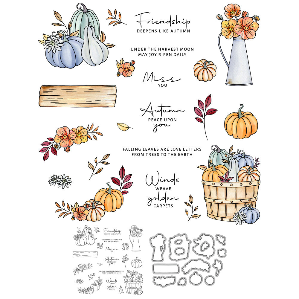 Autumn Harvest Pumpkins Dies & Stamps Set