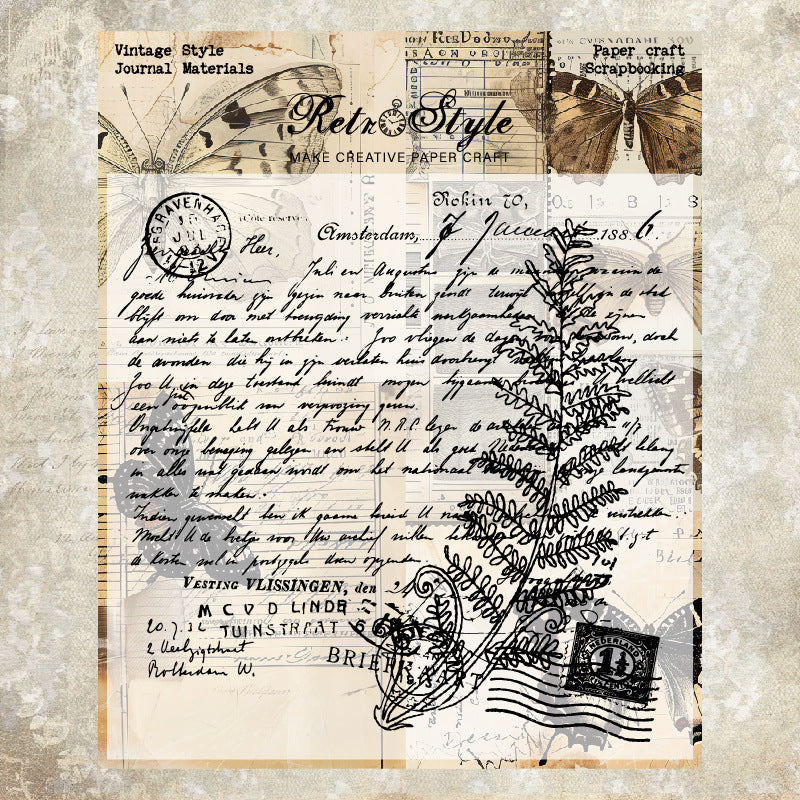 Vintage Style DIY Scrapbook Clear Stamps