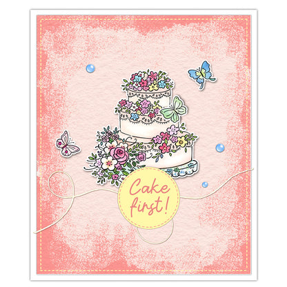 Cake and Flowers Clear Stamps