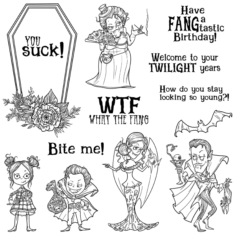 Vampire Family Dies & Stamps Set