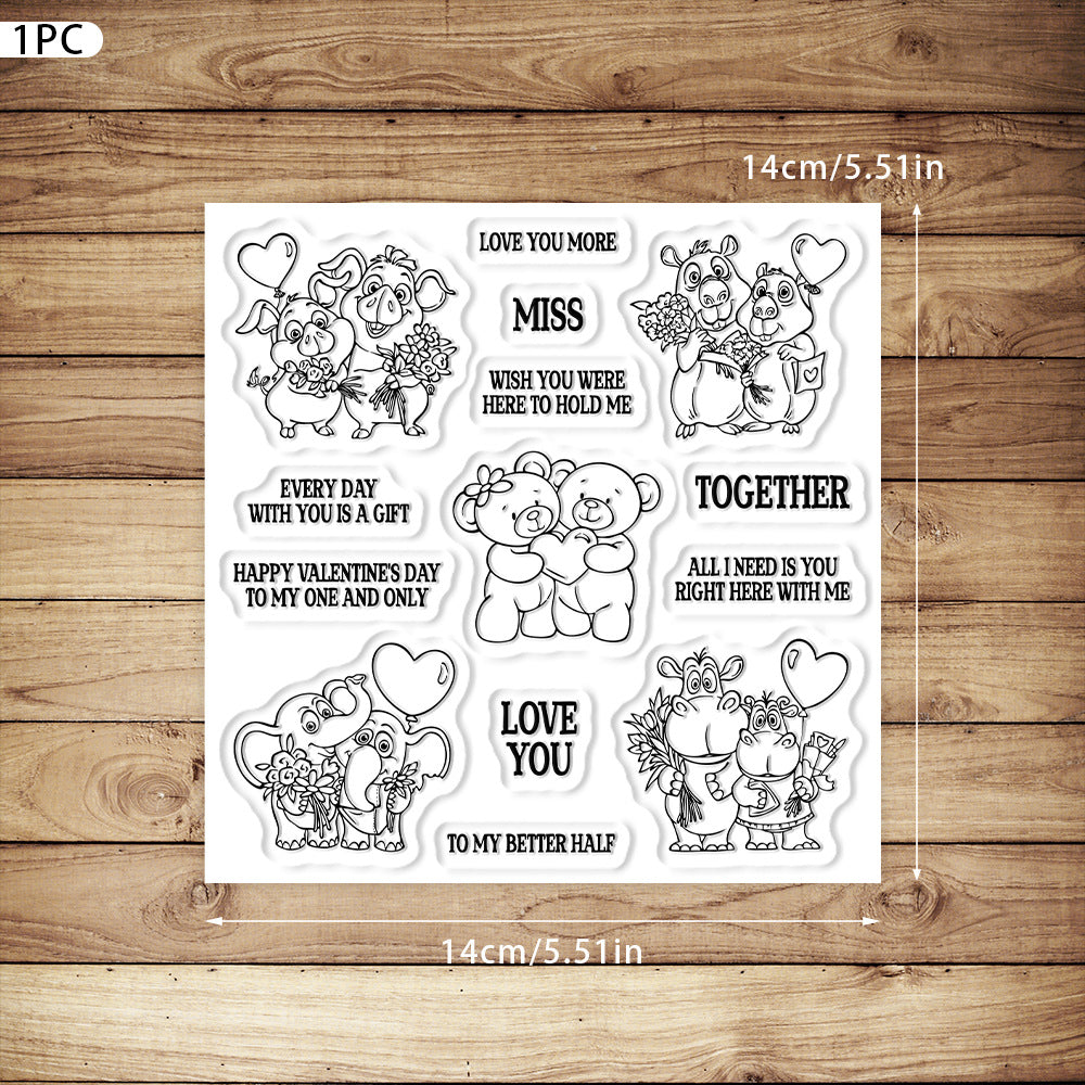 Valentine's Day Animal Couples Dies & Stamps Set