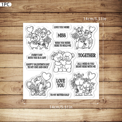 Valentine's Day Animal Couples Dies & Stamps Set