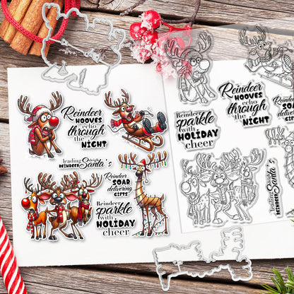 Christmas Deer Dies & Stamps Set