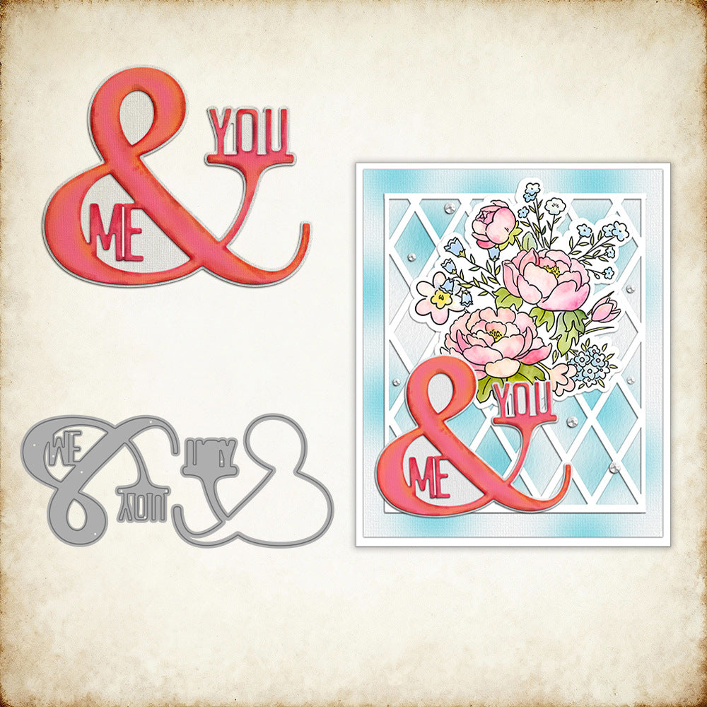 "YOU&ME" Words Metal Cutting Dies