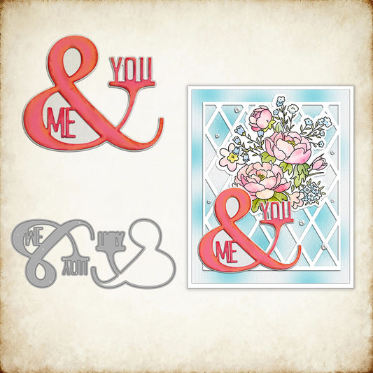 "YOU&ME" Words Metal Cutting Dies