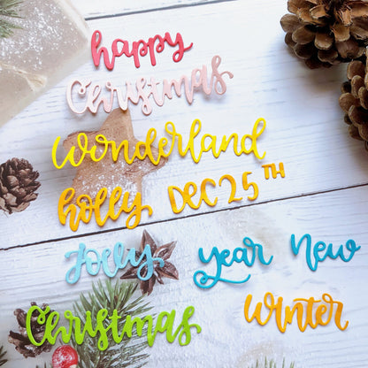 Christmas Greetings Metal Cutting Dies