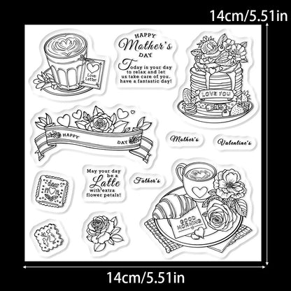 Festival Afternoon Tea Clear Stamps