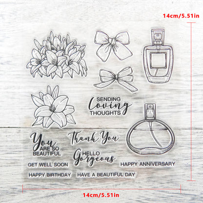 Perfume & Lily Dies & Stamps Set