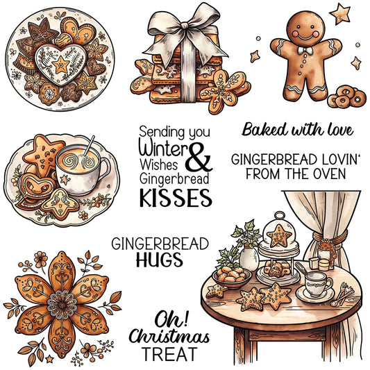 Christmas Dessert Gingerbread Man Clear Stamps