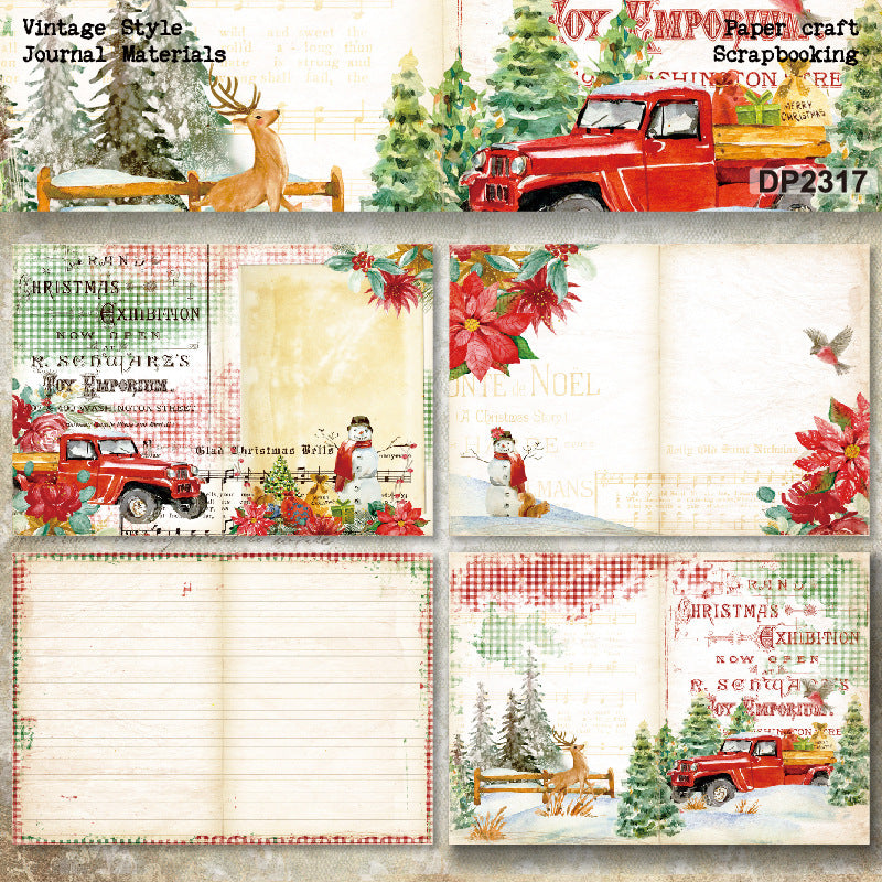 A5 Christmas Story Journal Scrapbook Paper