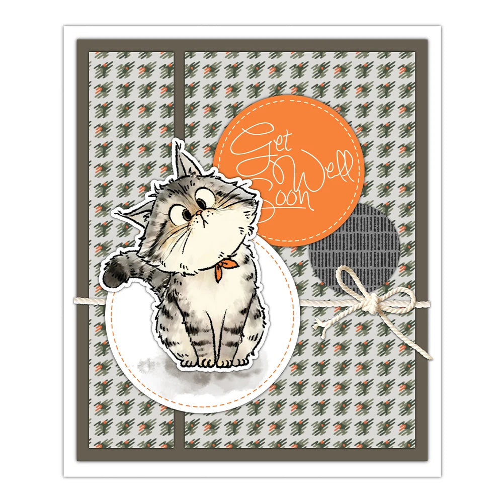 Cute Kitty Cats Dies & Stamps Set