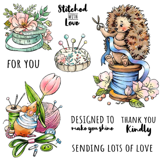 Cute Tailor Mouse Dies & Stamps Set