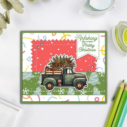 Christmas Tree Leaves Car Bike Clear Stamps