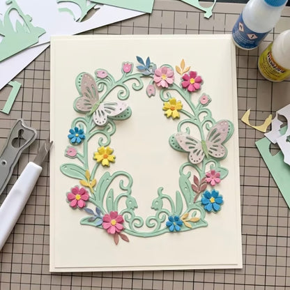 3D Butterfly Flowers Frame Metal Cutting Dies
