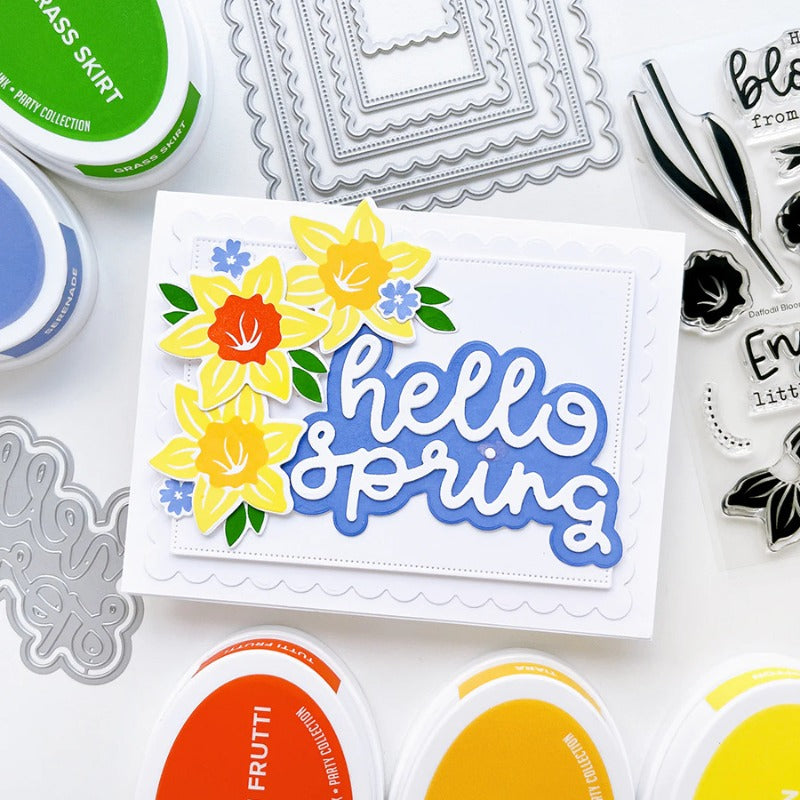"Hello Spring" Words Metal Cutting Dies
