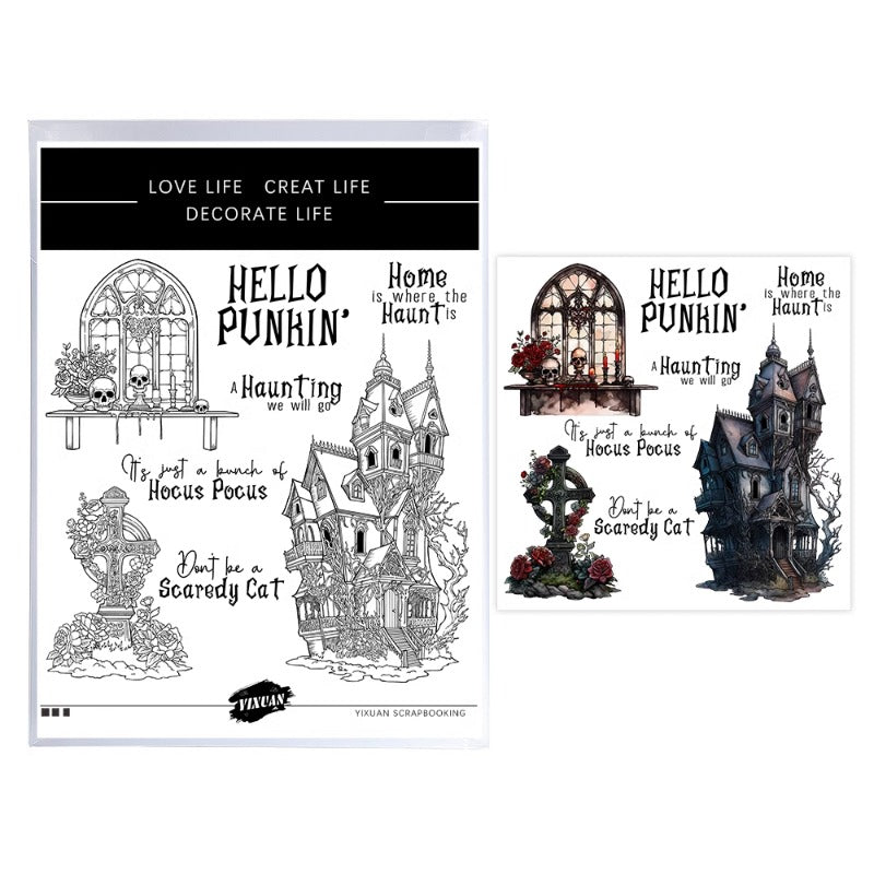 Halloween Castle Skeleton Dies & Stamps Set