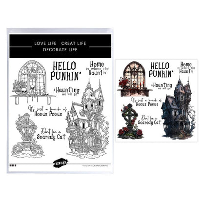 Halloween Castle Skeleton Dies & Stamps Set