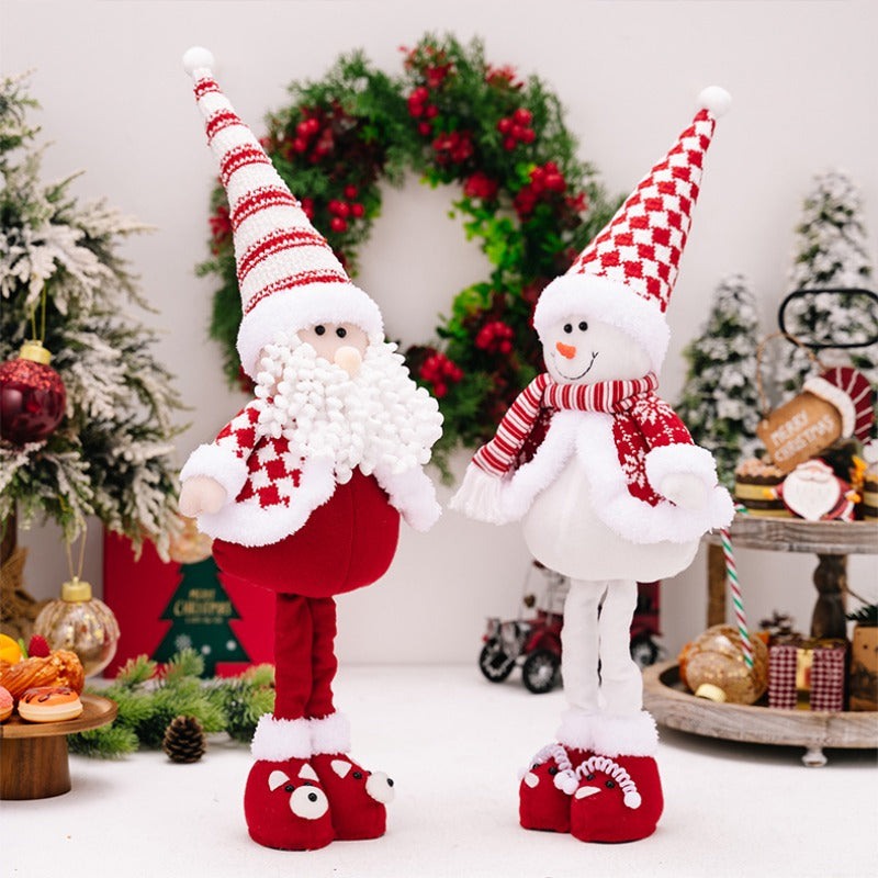 Christmas Retractable Long Legs Doll Ornaments