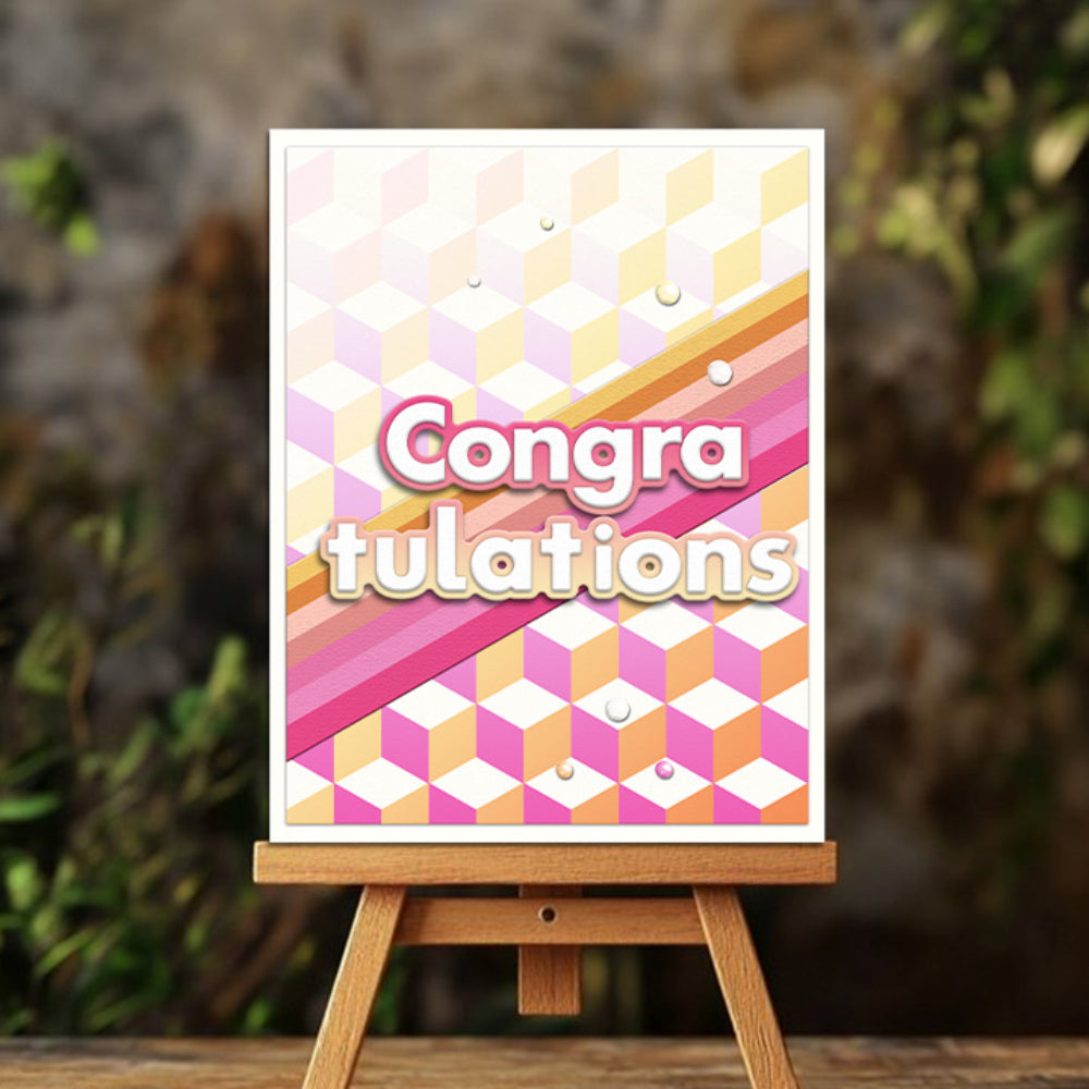 "Congratulations" Words Metal Cutting Dies