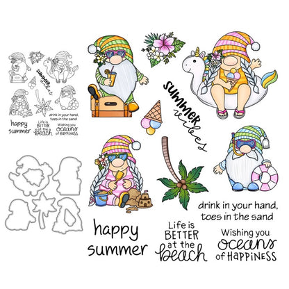 Summer Gnomes Beach Vacation Dies & Stamps Set