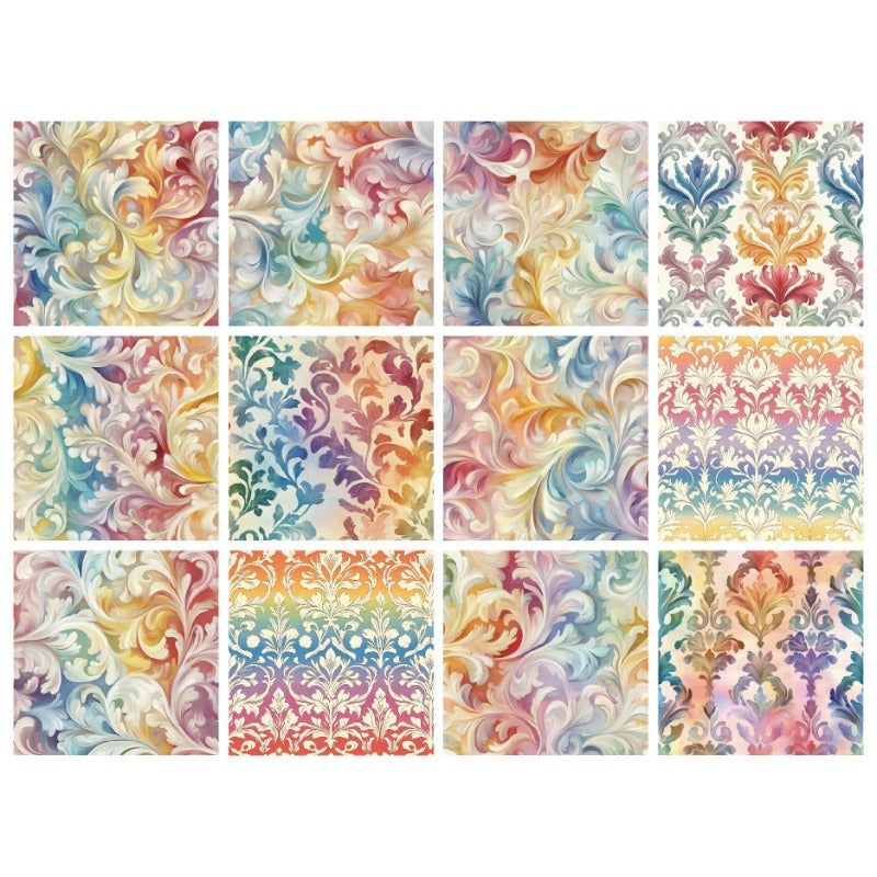 24PCS 6" Damask Scrapbook Paper & Cardstock
