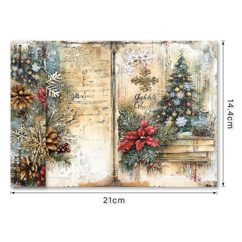 A5 Christmas Decorations Journal Scrapbook Paper