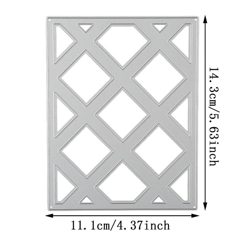 Rhombus Hollow Background Board Cutting Dies